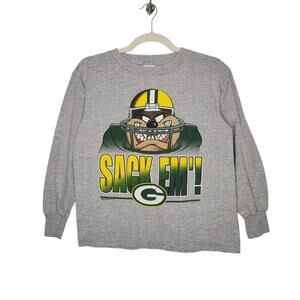 Vintage Green Bay Packers Taz Looney Tunes CSA 12/14 Football Long Sleeve